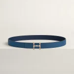 H Torsade belt buckle & Reversible leather strap 24 mm